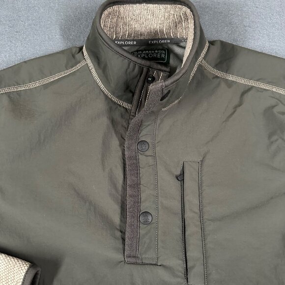 G H Bass & Co Explorer Mens Medium Sportswear Workwear 1/2 Snap Pullover - Picture 2 of 8